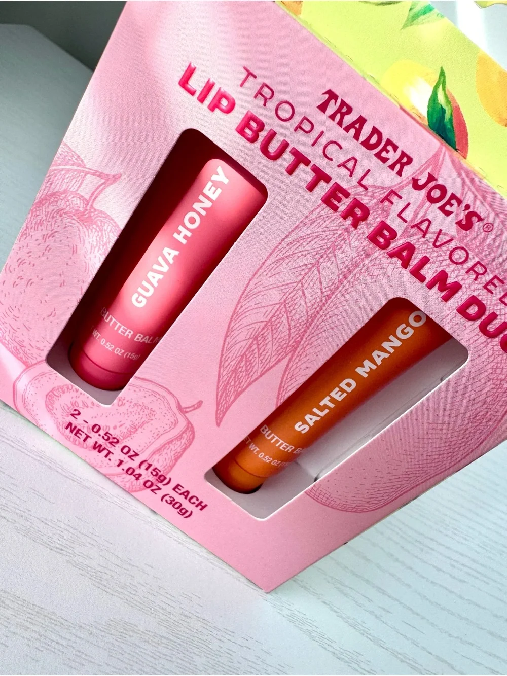 Trader Joe’s Tropical Flavored Lip Butter Balm Duo - Guava Honey & Salted Mango